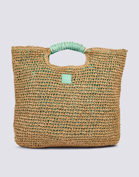 MAXI BORSA IN PAPER STRAW INTRECCIATA