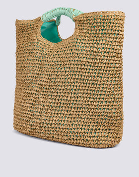 MAXI BORSA IN PAPER STRAW INTRECCIATA