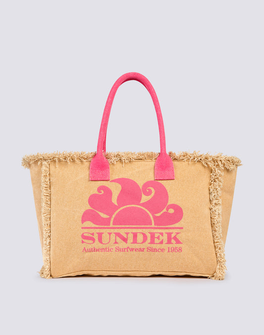 STONE-WASHED TOTE BAG