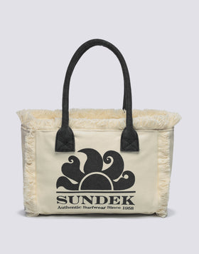 BOLSO TOTE REGULAR CON EFECTO STONE WASHED