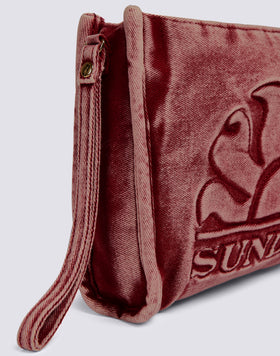 BOLSO DE MANO DE LONA DE ALGODÓN TEÑIDA EN PIE