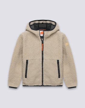 KIDS' TEDDY JACKET WITH HOOD AND ZIP