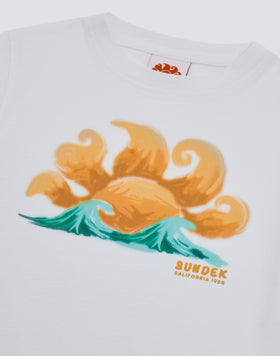 T-SHIRT ENFANT À MANCHES COURTES AVEC IMPRIMÉ SOLEIL
