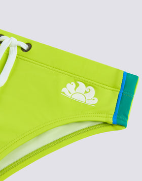 SLIP DE BAIN POUR ENFANT AVEC DÉTAILS ARC-EN-CIEL SUR LES CÔTÉS