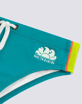 BOYS' SWIM SHORTS WITH RAINBOW DETAILS ON THE SIDES