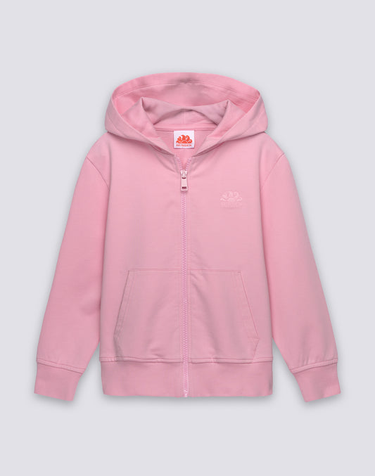 SUDADERA DE NIÑO CON CREMALLERA COMPLETA Y CAPUCHA
