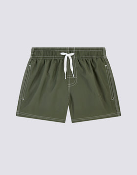 REPREVE® ELASTICATED WAIST SHORT SWIMSHORTS