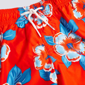 REPREVE® TRAJE DE BAÑO CORTO CON CINTURA ELÁSTICA Y ESTAMPADO HIBI PANSY
