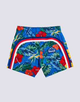 REPREVE® MAILLOT DE BAIN COURT À TAILLE ÉLASTIQUÉE AVEC IMPRESSION MASTERPIECE
