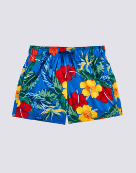 REPREVE® MAILLOT DE BAIN COURT À TAILLE ÉLASTIQUÉE AVEC IMPRESSION MASTERPIECE