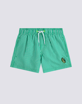 COSTUME DA BAGNO BAMBINO CORTO VITA ELASTICATA REPREVE® CON STAMPA JUICY STRIPES