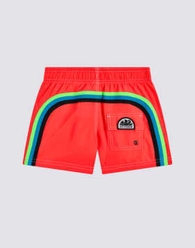 BAÑADOR CORTO CINTURA ELÁSTICA POLIÉSTER RECICLADO REPREVE® FLUO
