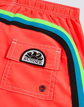 BAÑADOR CORTO CINTURA ELÁSTICA POLIÉSTER RECICLADO REPREVE® FLUO
