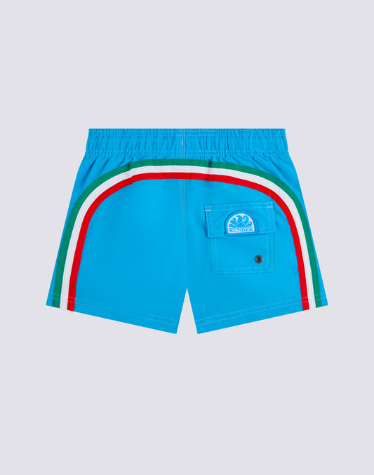 MAILLOT DE BAIN ENFANT COURT À TAILLE ÉLASTIQUE ICONIC TAFFETA