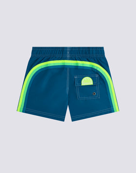 MAILLOT DE BAIN ENFANT COURT À TAILLE ÉLASTIQUE ICONIC TAFFETA