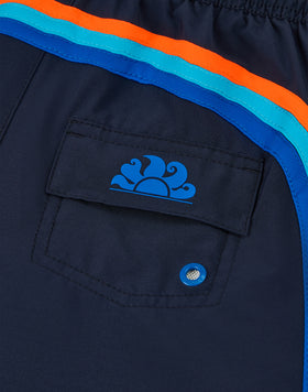 BAÑADOR NIÑO DE CINTURA ELÁSTICA EN TEJIDO ELÁSTICO