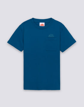 T-SHIRT ENFANT À MANCHES COURTES AVEC POCHE ET LOGO SUR LE DEVANT
