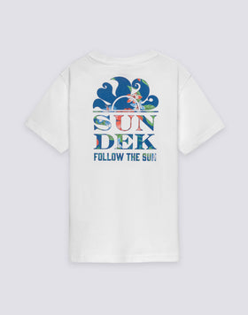 CHILDREN'S SHORT-SLEEVED T-SHIRT WITH ISLAND BLISS BACK PRINT