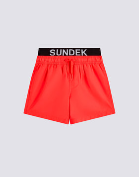 MAILLOT DE BAIN POUR ENFANT EN POLYESTER RECYCLÉ REPREVE® AVEC ÉLASTIQUE LOGO