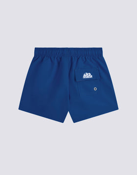 ICONIC TAFFETA ELASTICATED WAIST SHORT SWIMSHORTS WITH RAINBOW EMBROIDERY