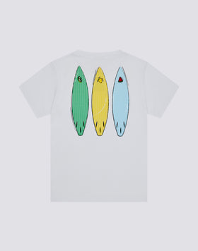 T-SHIRT BAMBINO A MANICA CORTA STAMPA JUICY STRIPES SURFBOARD