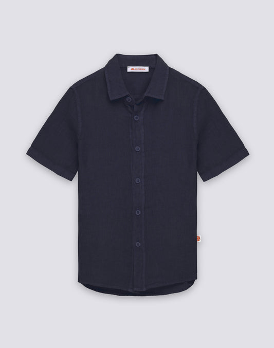 CAMISA DE LINO DE MANGA CORTA PARA NIÑO