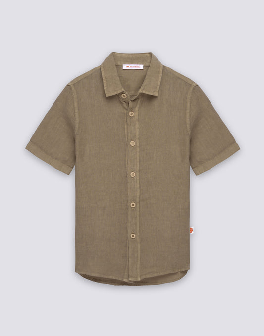 CAMISA DE LINO DE MANGA CORTA PARA NIÑO