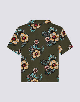 CHEMISE POUR ENFANT MODÈLE BOWLING AVEC IMPRIMÉ FLORAL