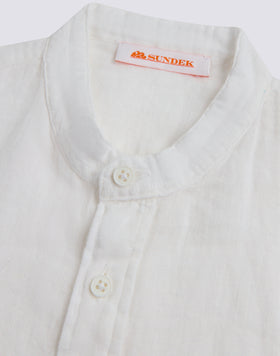 CHEMISE EN LIN À COL MANDARIN