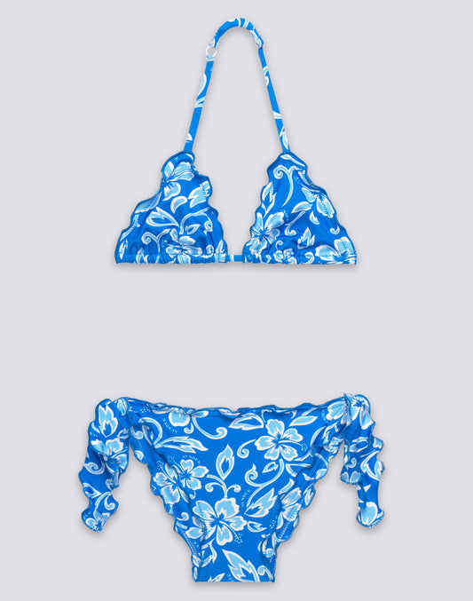 BIKINI PARA NIÑA CON ESTAMPADO HIBISCUS SK23