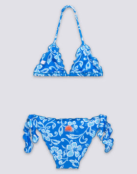 BIKINI BAMBINA CON STAMPA HIBISCUS SK23