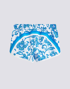 SHORT DE BAIN COURT MARGATE À IMPRIMÉ HIBISCUS