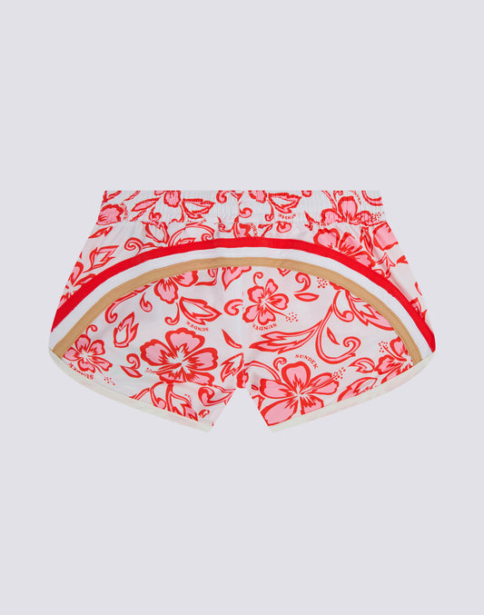 SHORT DE BAIN MARGATE POUR FILLE AVEC IMPRIMÉ HIBISCUS SK23