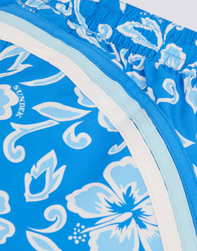 PANTALONCINO MARE CORTO BAMBINA MARGATE CON STAMPA HIBISCUS SK23