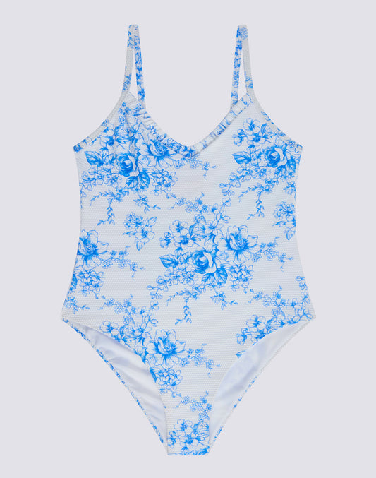 COSTUME INTERO BAMBINA STAMPA ROSE DE JOIE