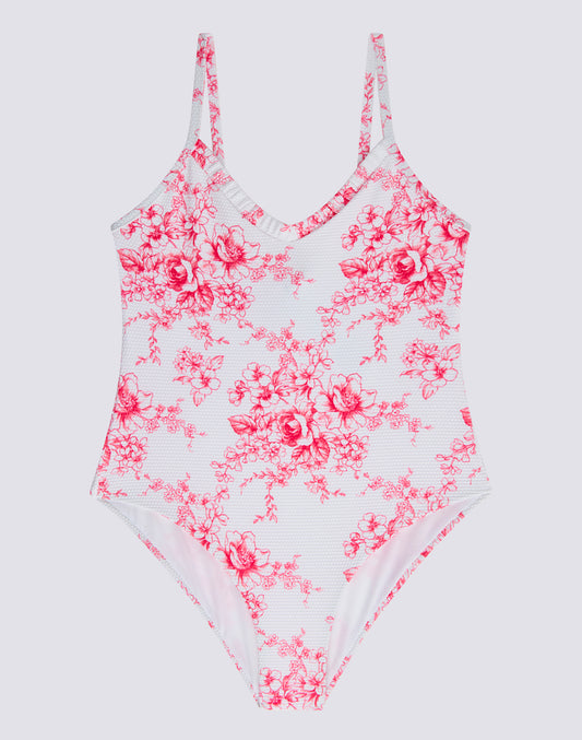 COSTUME INTERO BAMBINA STAMPA ROSE DE JOIE