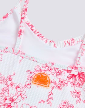 BAÑADOR DE UNA PIEZA PARA NIÑA CON ESTAMPADO ROSE DE JOIE