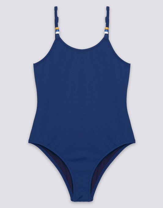 GIRLS' ONE-PIECE SWIMSUIT WITH BEADS