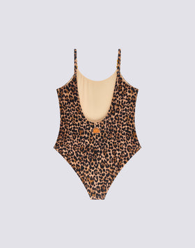 MAILLOT DE BAIN ENTIER POUR FILLE IMPRIMÉ LÉOPARD