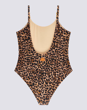 MAILLOT DE BAIN ENTIER POUR FILLE IMPRIMÉ LÉOPARD