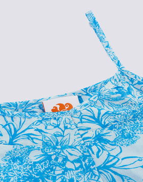 TOP WITH LACES WITH FLEUR DE JOIE PRINT