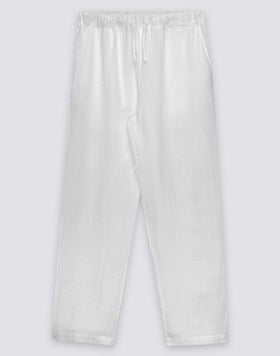 PANTALONES DE LINO CON CINTURA ELÁSTICA PARA HOMBRE