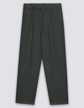 PANTALONES DE LINO CON CINTURA ELÁSTICA PARA HOMBRE