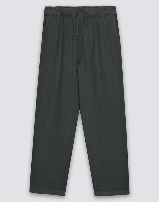 PANTALONES DE LINO CON CINTURA ELÁSTICA PARA HOMBRE