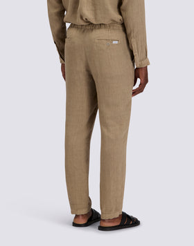 PANTALONES DE LINO CON CINTURA ELÁSTICA PARA HOMBRE