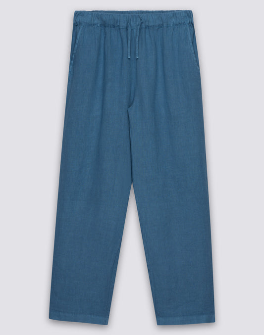 PANTALONES DE LINO CON CINTURA ELÁSTICA PARA HOMBRE
