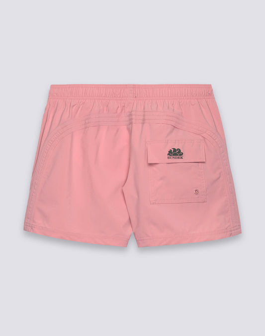 MAILLOT DE BAIN COURT POUR HOMME GOLDENWAVE AVEC TAILLE ÉLASTIQUE, COULEUR UNIE 4WAY STRETCH