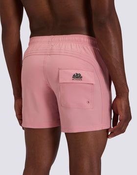 BAÑADOR CORTO CON CINTURA ELÁSTICA GOLDENWAVE TINTA UNITA 4WAY STRETCH