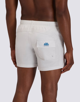 GOLDENWAVE MEN'S SHORT SWIMSUIT WITH ELASTIC WAIST, SOLID COLOR, 4WAY STRETCH