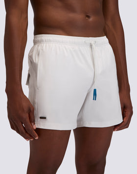 GOLDENWAVE MEN'S SHORT SWIMSUIT WITH ELASTIC WAIST, SOLID COLOR, 4WAY STRETCH